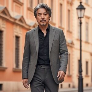 Carlo Barbera Boggi 54 Cashmere Wool Blazer Plaid Check Sport Coat Made in Italy